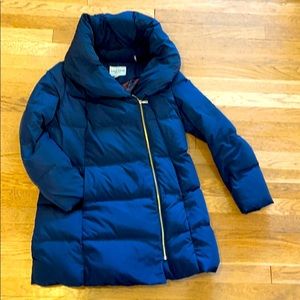 Cole Haan Navy side zip puffy jacket